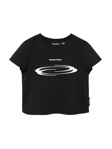 W Cropped Symbol T Shirt - Black - OPENING PROJECT - Modalova