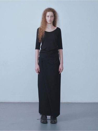 Wool Wrap Cover Skirt (Black) - REPOS - Modalova