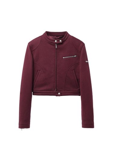 W Biker Jersey Jacket - Burgundy - OPENING PROJECT - Modalova