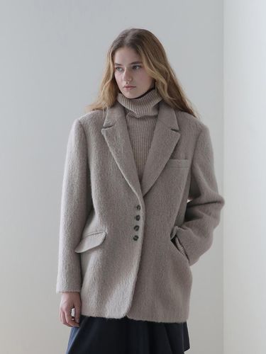 Closer] Loose fit one button alpaca jacket - CAHIERS - Modalova