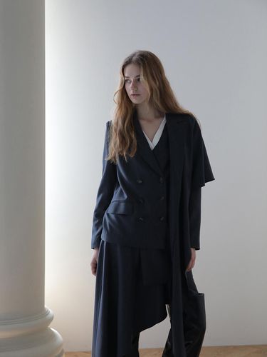 Closer] Double button drape muffler jacket - CAHIERS - Modalova