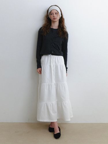 Long tiered skirt - white - KINDABABY - Modalova