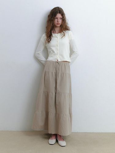 Long tiered skirt -khaki beige - KINDABABY - Modalova