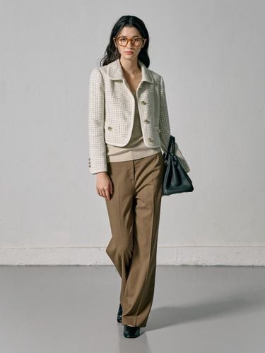 R24LRPT008] Straight Fit Wide Pants - racoco - Modalova