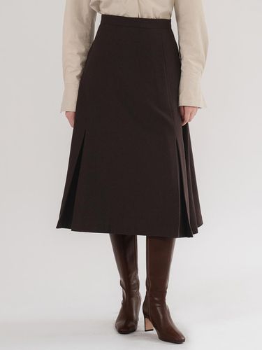 Urban Simple Slit Skirt Brown - MOMET - Modalova