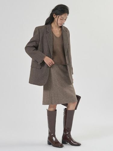 Max Medium Wool Skirt Brown - MOMET - Modalova