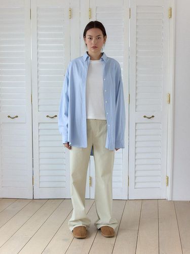 Classic oversized oxford shirt_blue - cttn - Modalova