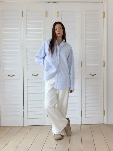 Classic oversized oxford shirt_stripe - cttn - Modalova