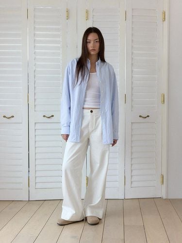 Pin - tuck wide pants _ off white - cttn - Modalova