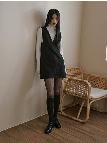 V NECK ALICE DRESS_BLACK - mars en avril - Modalova