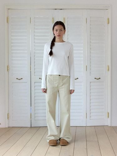 Pocket loose fit pants_sand beige - cttn - Modalova