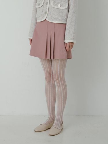 SIDE PLEATS POINT SKIRT_PINK - mars en avril - Modalova