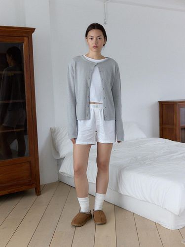 Everyday round neck cardigan_grey - cttn - Modalova