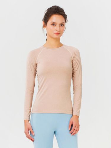 Basic Long Sleeve T-shirt_Beige - REINAMORA - Modalova