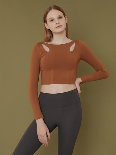 Challenging Sleeve T-shirt_Brown - REINAMORA - Modalova