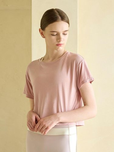 Airy short sleeve T-shirt_ pink - REINAMORA - Modalova