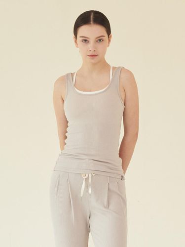 Restful Ribbed Tank Top in Almost Mauve - REINAMORA - Modalova