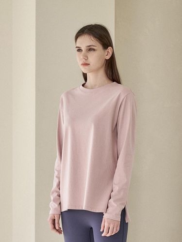 Bio cotton oversized fit T-shirt_Pink - REINAMORA - Modalova