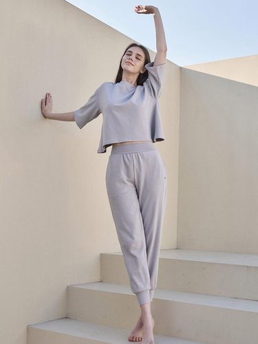 Cotton Mesh Comfy Pants Quiet Gray - REINAMORA - Modalova