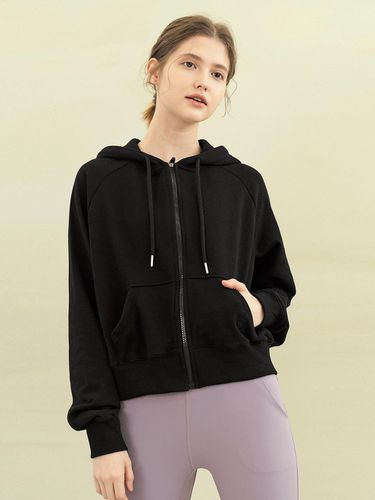 Sweet sweat hooded zip-up black - REINAMORA - Modalova