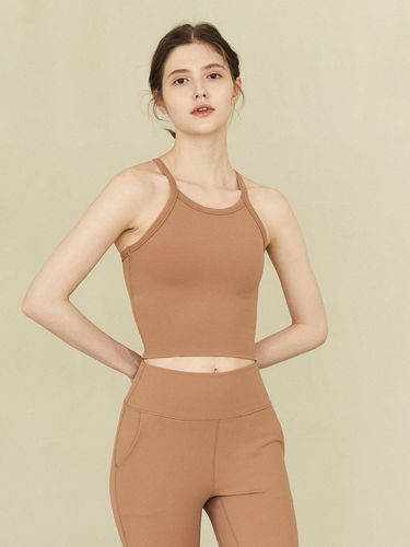 Sweet Span Plain Tank Top_yellowish brown - REINAMORA - Modalova