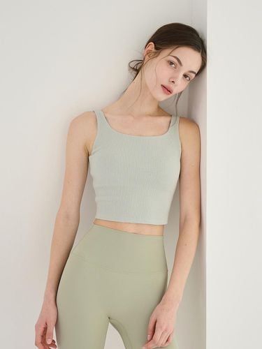 Mildness Ribbed Tank Top_Pale Aqua - REINAMORA - Modalova