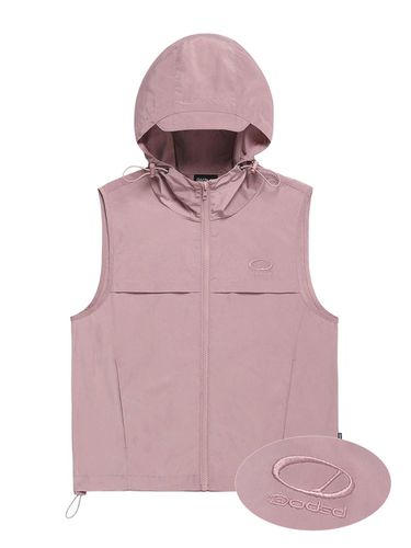 Semi-Crop Hooded Vest - INDIE PINK - ODD STUDIO - Modalova