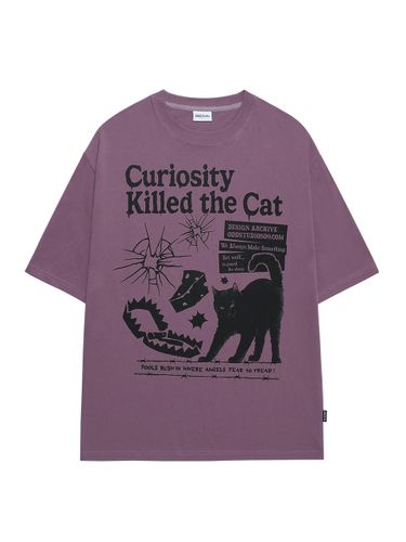 Kitsch Cat Graphic Oversized Fit T-shirt - ODD STUDIO - Modalova