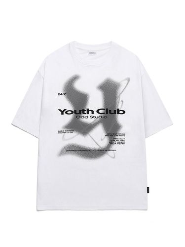 Y Logo Oversized Fit T-shirt - WHITE - ODD STUDIO - Modalova