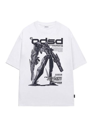 ODSD Mechanical Graphic Oversized Fit T-shirt - WH - ODD STUDIO - Modalova