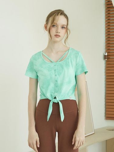 V Strap Neck Knot Short Cover_Biscay Green - REINAMORA - Modalova