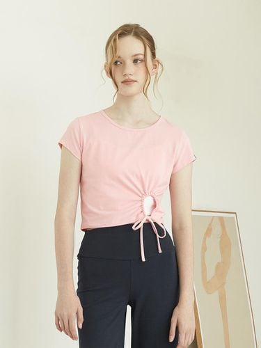 Cut-out Front Short Sleeve T-shirt_Pink - REINAMORA - Modalova