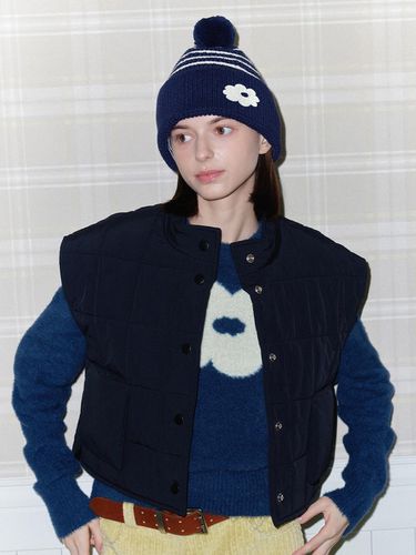 DAISY STRIPE BELL BEANIE navy - DAISY SYNDROME - Modalova