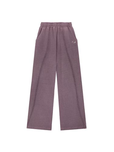 Pigment cut-off string wide pants - ROSE PURPLE - ODD STUDIO - Modalova