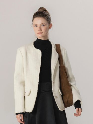 Mob Tweed Jacket beige - MOMET - Modalova