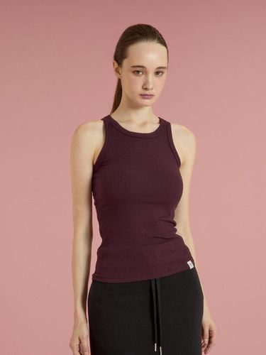 Fine Ribbed Tank Top_Burgundy - REINAMORA - Modalova