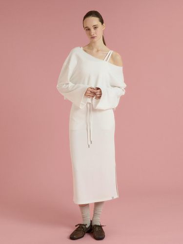 Soft sweat pencil skirt _white - REINAMORA - Modalova