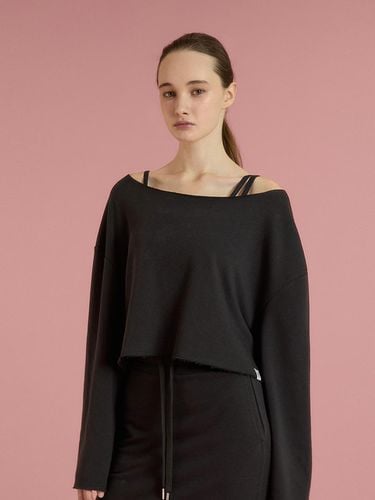 Soft sweat cropped cover-up black - REINAMORA - Modalova