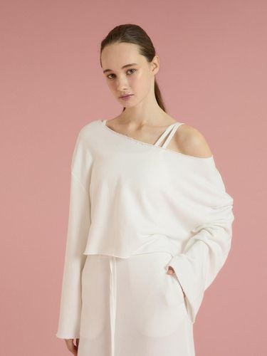 Soft sweat cropped cover-up white - REINAMORA - Modalova