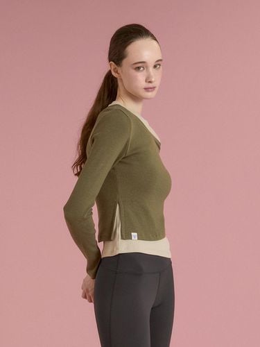 Unbalanced Layered Soft Sleeves _Khaki & - REINAMORA - Modalova