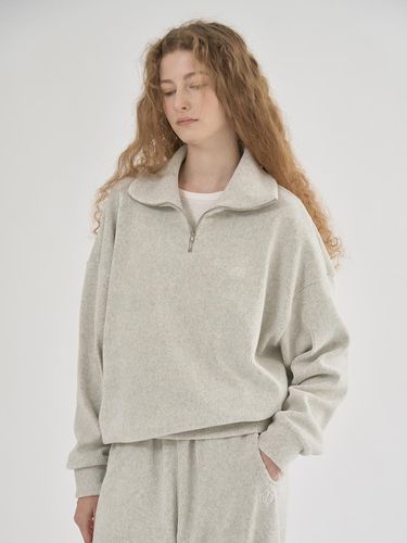 Fair collar zip-up sweatshirt - MOMET - Modalova