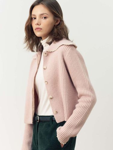 Halsnaes Big Collar Cardigan ( / Pink) - AND YOU - Modalova