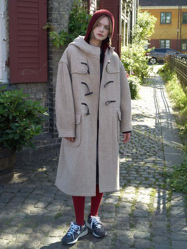 Thisted Hooded Duffle Coat (Beige) - AND YOU - Modalova