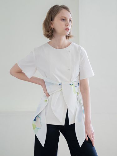 DOUBLE KNOT TOP - WHITE - NU PARCC - Modalova