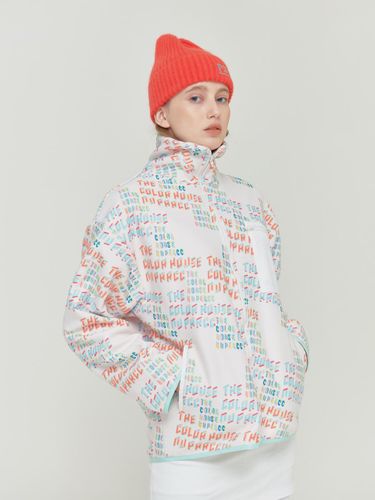 Slogan Printed Fleece Jacket - NU PARCC - Modalova