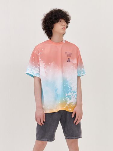 Warm Color Gradation Print T-Shirt - NU PARCC - Modalova