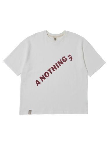 DIAGONAL PIN KNIT 1/2 BOX TEE (Off White) - A NOTHING - Modalova