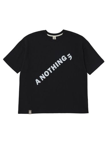 DIAGONAL PIN KNIT 1/2 BOX TEE (Black) - A NOTHING - Modalova