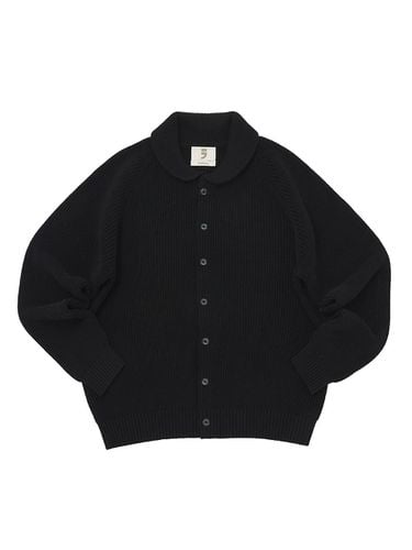 ROUND COLLAR 7G KNIT CARDIGAN (Black) - A NOTHING - Modalova