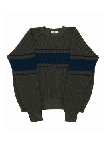 COLOR LINE 7G KNIT CREW NECK (Khaki) - A NOTHING - Modalova